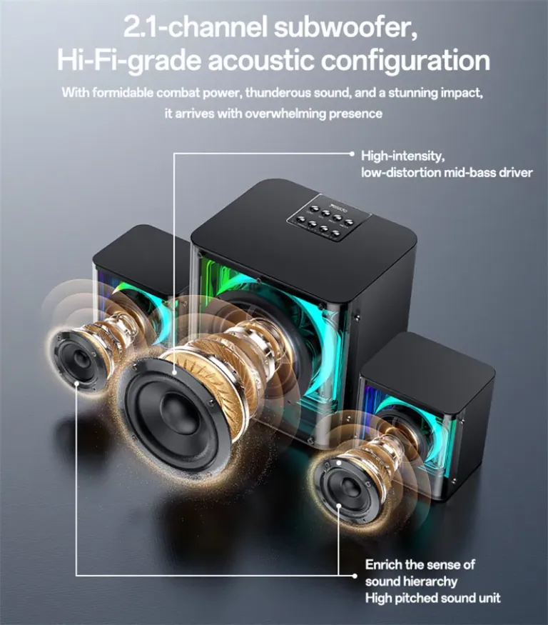 Hangrobbanás RGB-vel: ez a Yesido YSW41 hangszóró 9