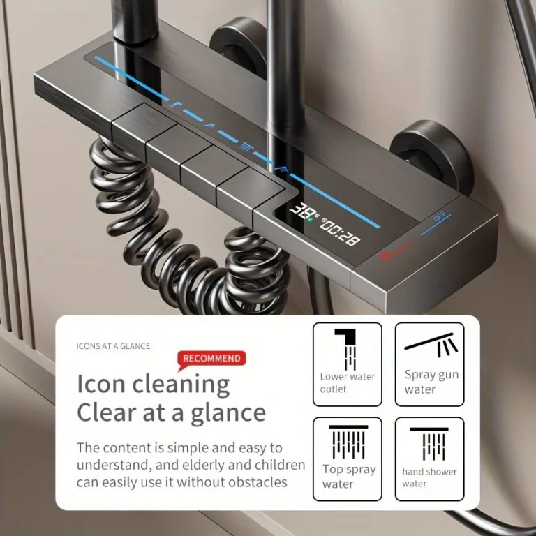 Modern fürdőszoba egy lépésben: digitális kijelzős zuhany 2