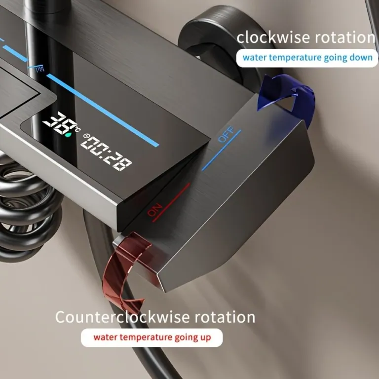 Modern fürdőszoba egy lépésben: digitális kijelzős zuhany 4