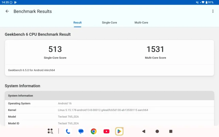 Teclast T65 13,4 colos tablet teszt 16