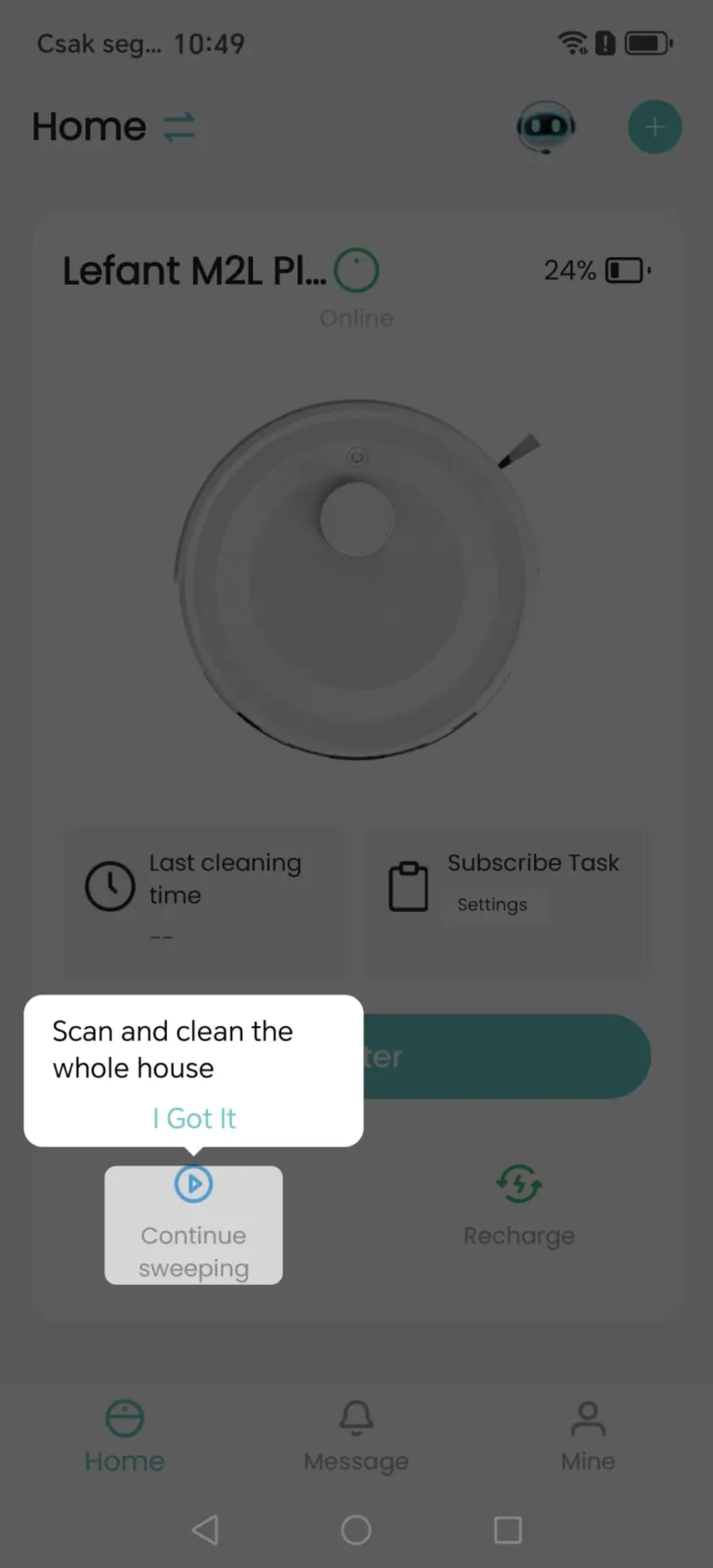 Lefant M2L Plus önürítős robotporszívó teszt 16
