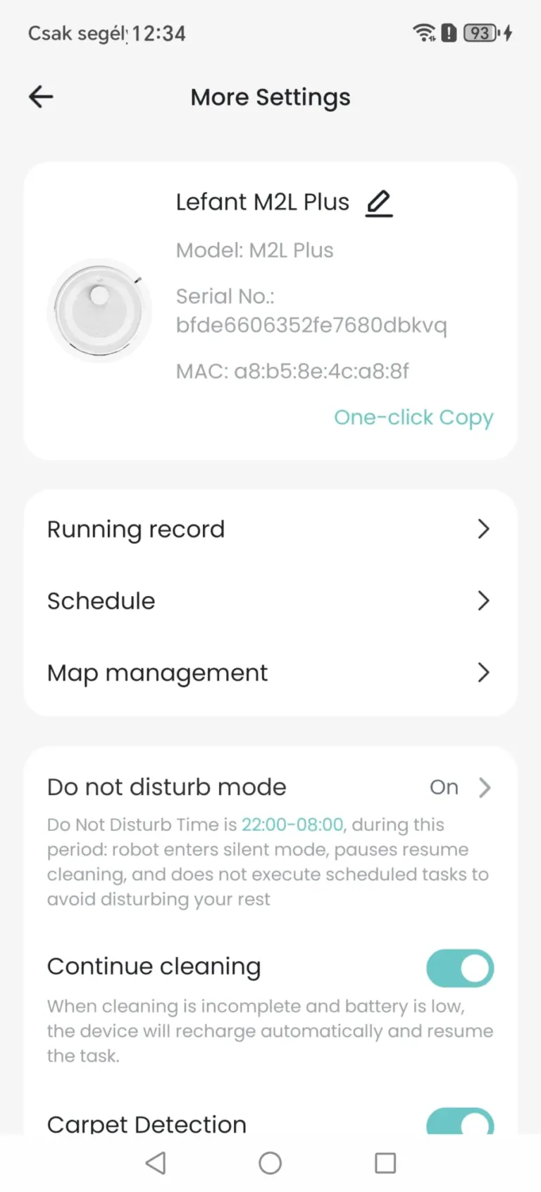Lefant M2L Plus önürítős robotporszívó teszt 28