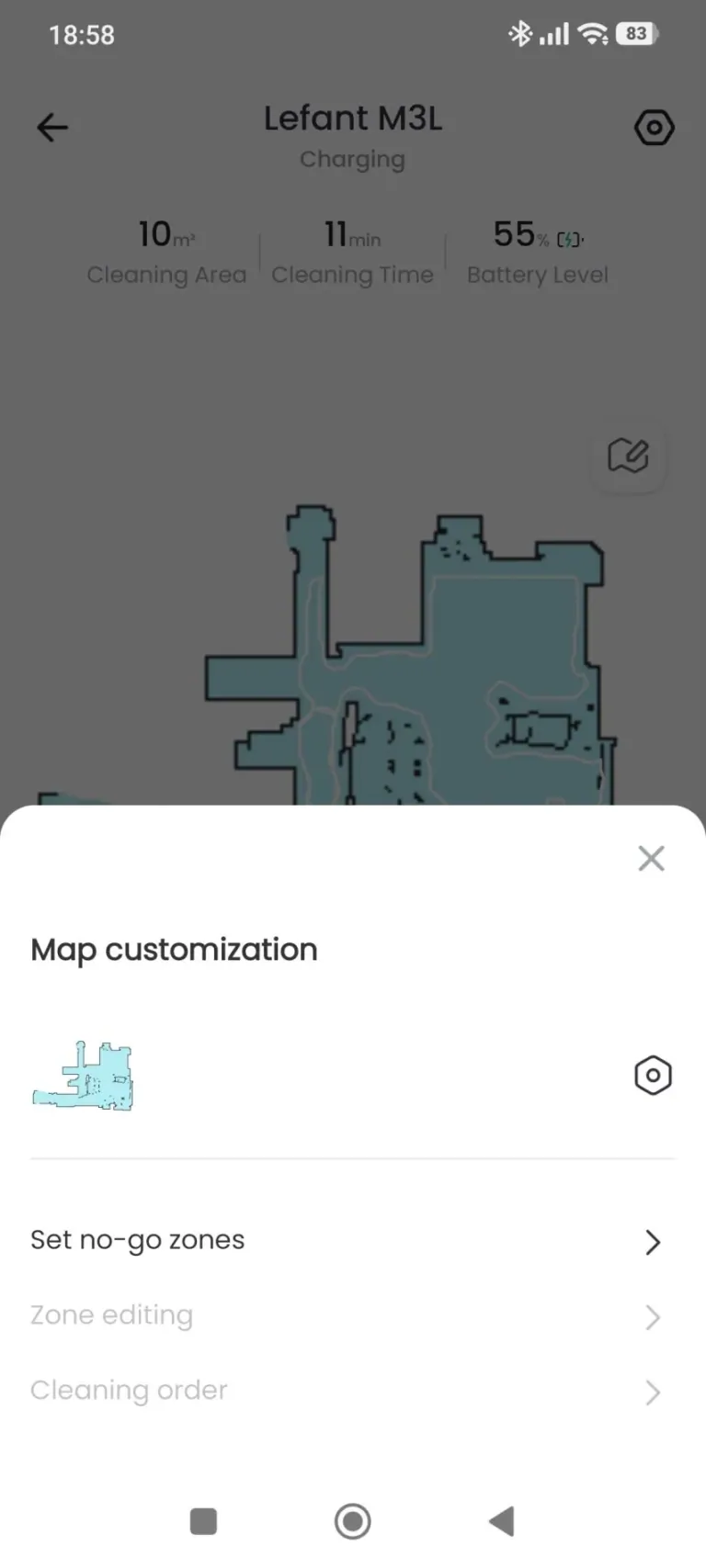 Lefant M3L önürítő robotporszívó teszt 28
