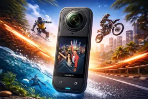 Insta360 X5 akciókamera a profi képi világért