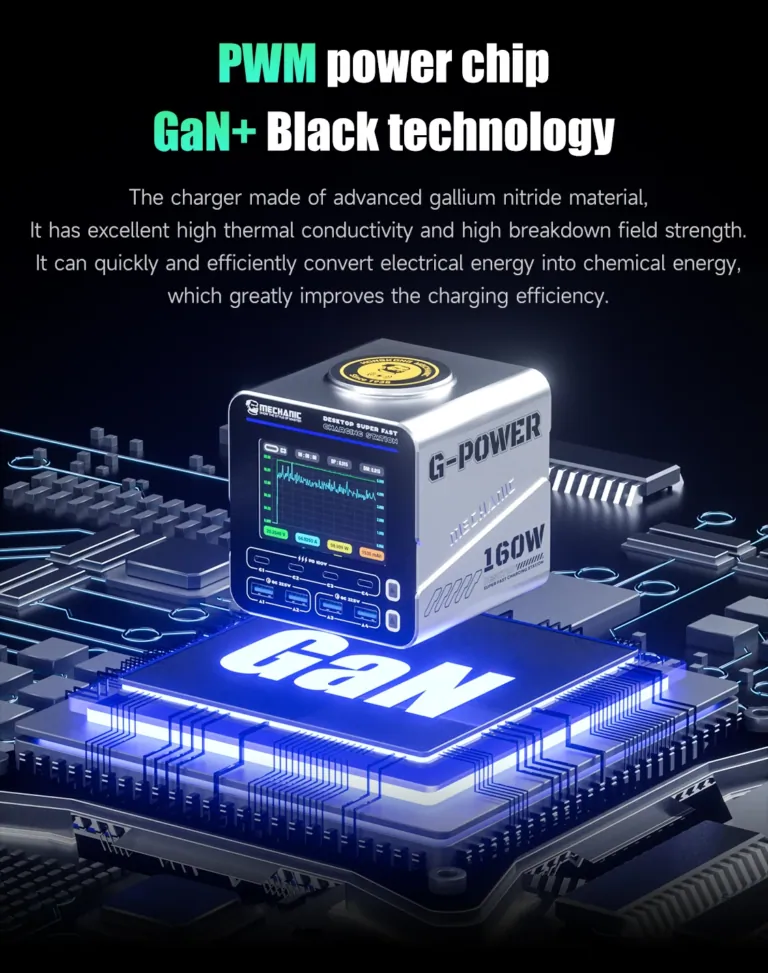 MECHANIC G-POWER töltő: 160 W erő egyetlen fémkockában 10
