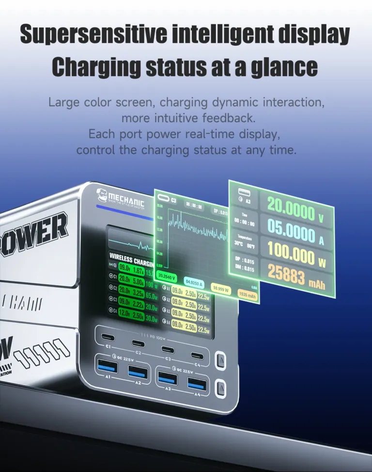 MECHANIC G-POWER töltő: 160 W erő egyetlen fémkockában 11