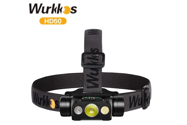 Wurkkos HD50 headlamp, that's 4000 lumens on your forehead