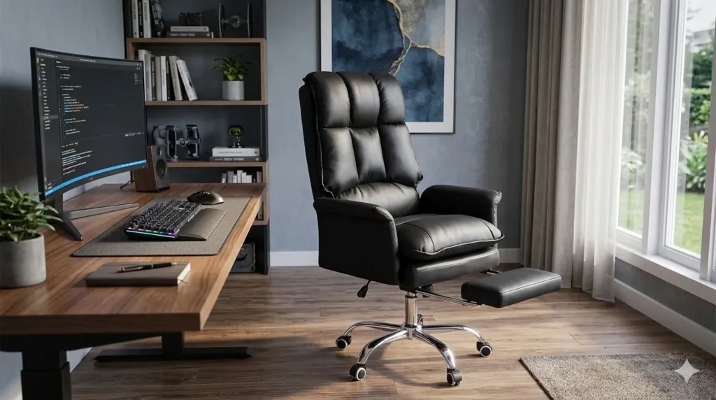 Pihe-puha kényelem a gép előtt: lábtartós irodai szék 1