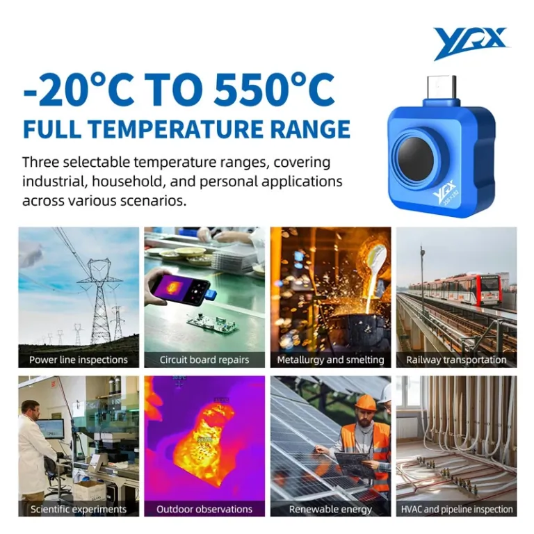 YXP96, YXP160 hőkamerával precíz mérés -20°C-tól +550°C-ig 8