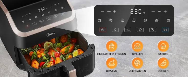 Midea XXL forrólevegős fritőz: időt és energiát spórol 5