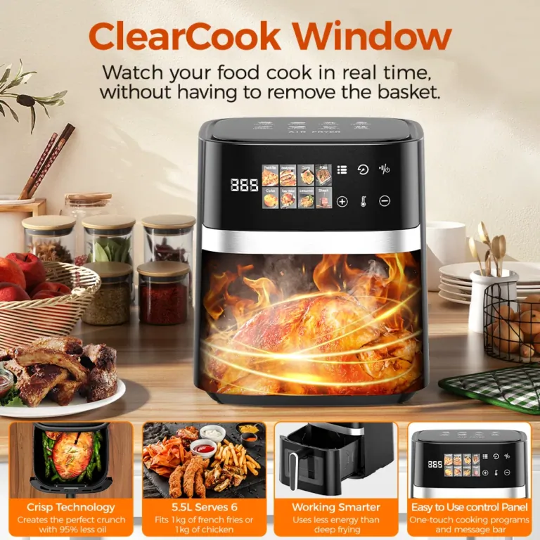Nyolcféle menü, nulla olajszag: Patbrela air fryer 3