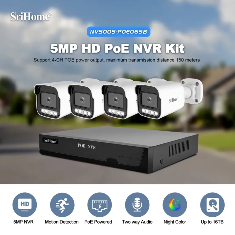 Biztonság felsőfokon SriHome 5 megapixeles kameraszettel 4