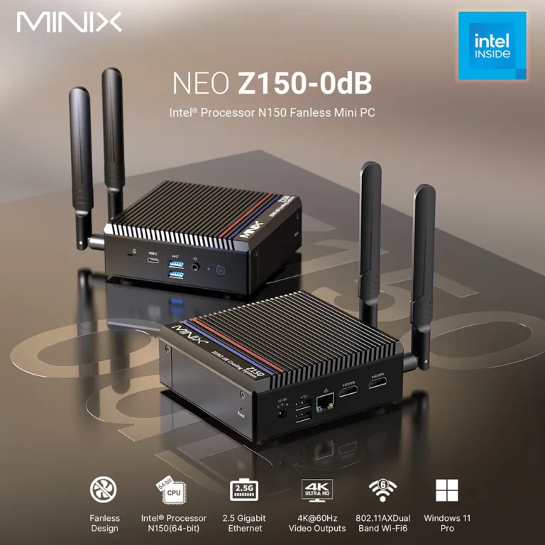 MINIX Z150-0dB mini PC: maximális 4K élmény, nulla zajjal 4