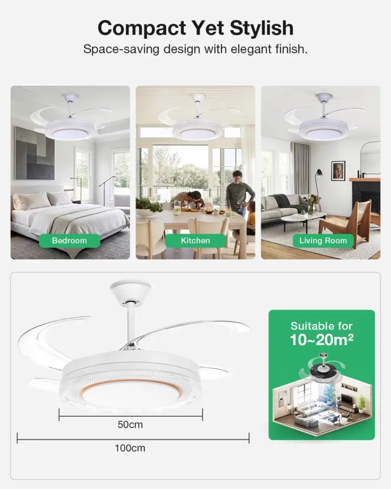 BlitzWill BW-CFL4 mennyezeti lámpa ventilátorral teszt 5