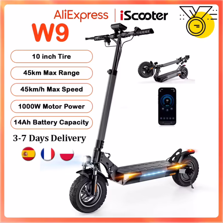 iScooter W9 roller: 1000W erő, ami a tereptől sem ijed meg 2