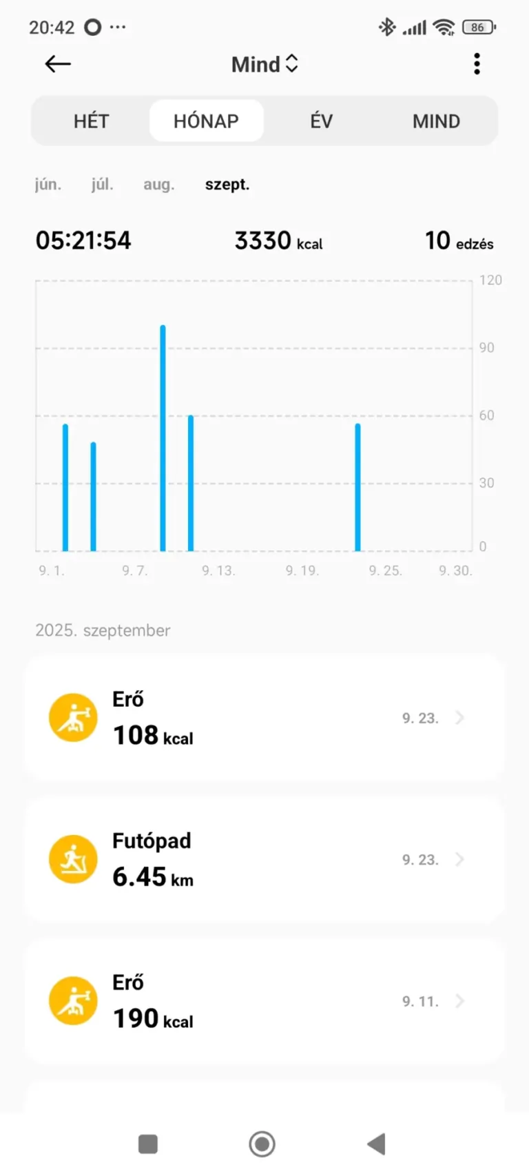 Xiaomi Smart Band 10 aktivitásmérő teszt 20