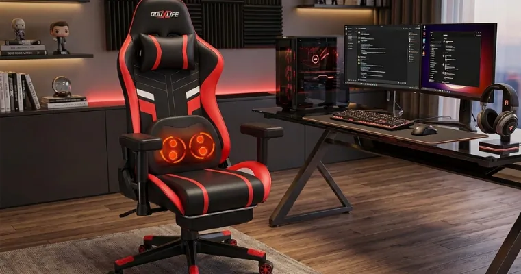 Douxlife GC-RC03-KN gamer szék: Masszázs és fűtés egyben! 1
