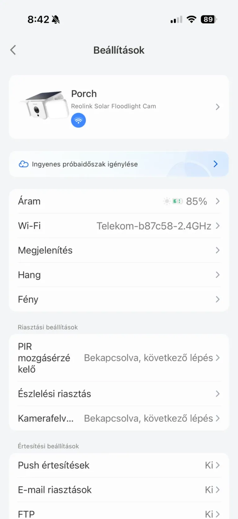 Reolink Solar Floodlight biztonsági kamera teszt 20