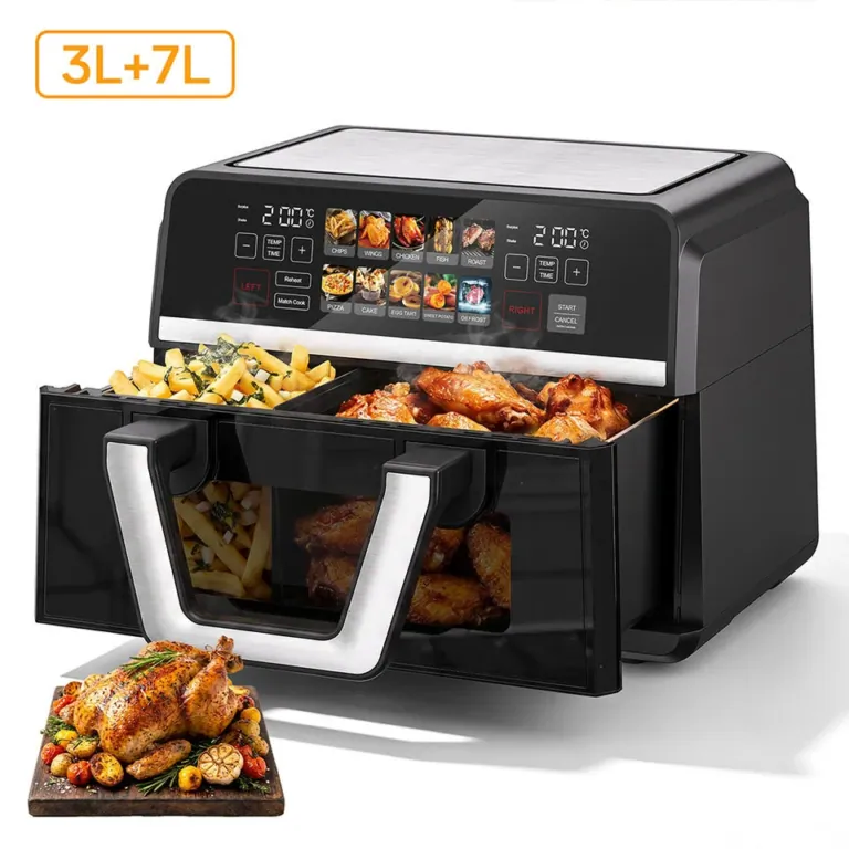 Patbrela air fryer: 10 liter, két kosár, egy vacsora 5
