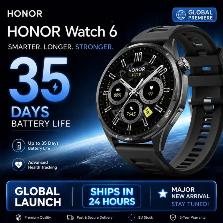 Itt a HONOR Watch 6, a zsír új okosóra, ami 35 napig bírja 2