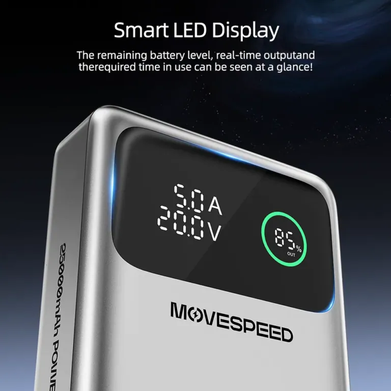 MOVESPEED M25 Pro, 140W-os power bank, ami laptopot is tölt 8