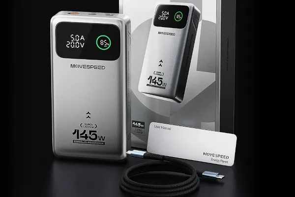MOVESPEED M25 Pro, 140W-os power bank, ami laptopot is tölt 1
