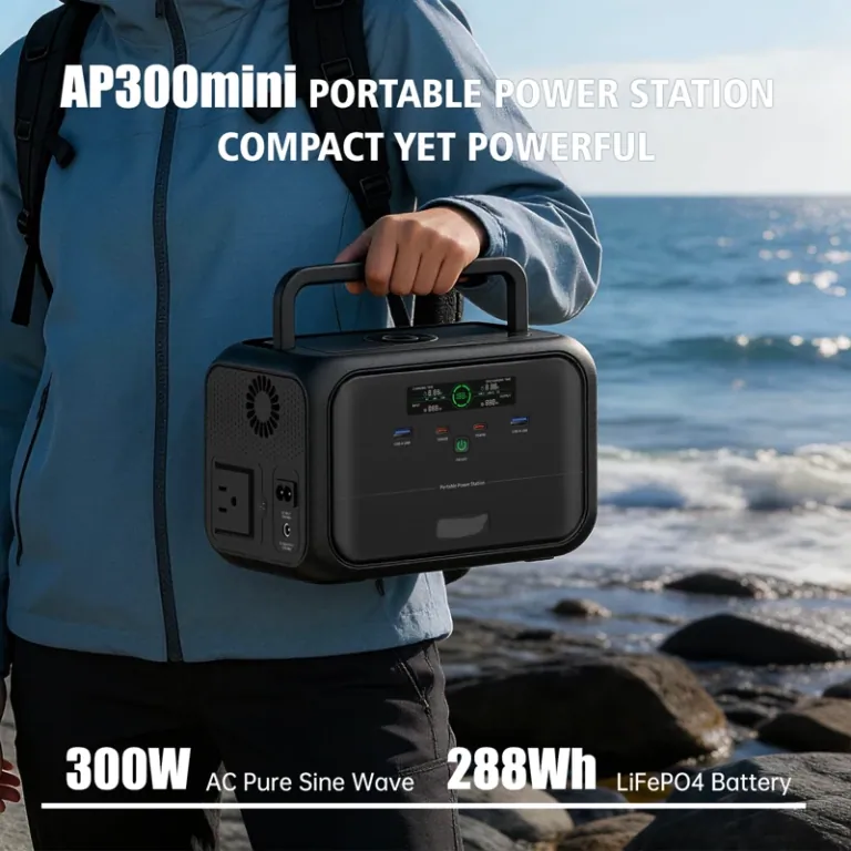 288 Wh-s AP300mini power station, ami 2 óra alatt feltölt 2