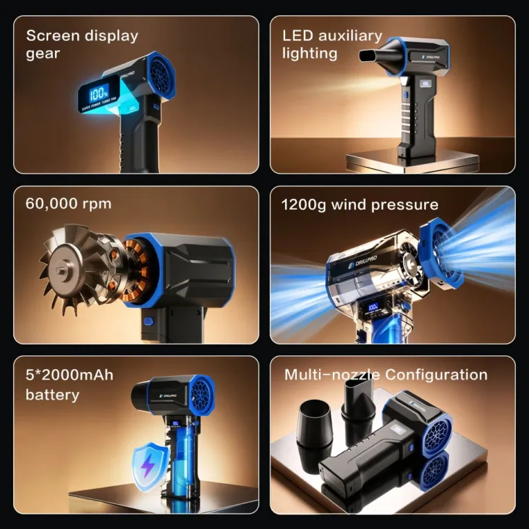 Az akkus Drillpro V8 légfúvóval sima a 60 000 RPM 3