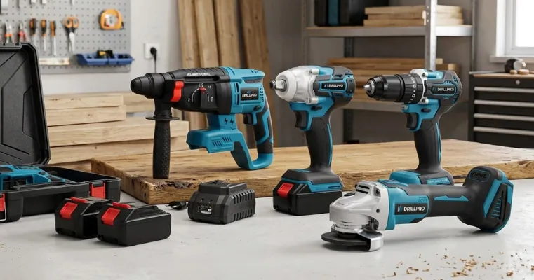 Négy akkus szerszámgép egyetlen Drillpro dobozban 1