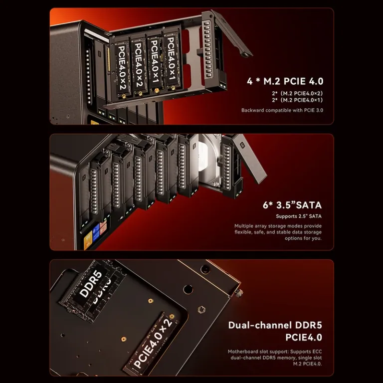 AOOSTAR WTR MAX, a 11 rekeszes NAS-erőmű mini PC méretben 10