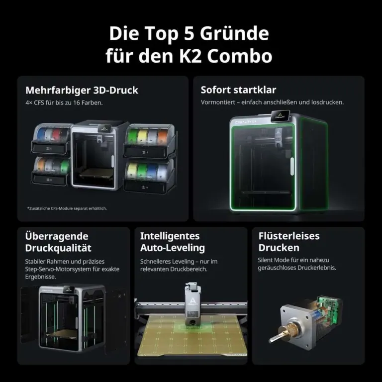 Creality K2 Combo 3D nyomtató, a többszínű nyomtatás ásza 4