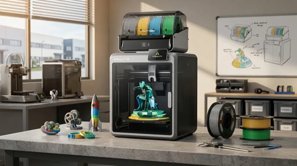 Creality K2 Combo 3D nyomtató, a többszínű nyomtatás ásza 1