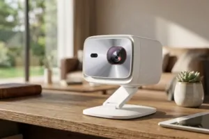 Plafonra is vetít a forgatható talpú Lenovo 100P projektor